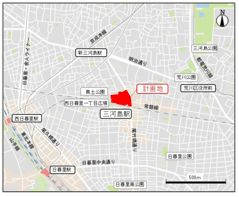 三河島駅北側再開発